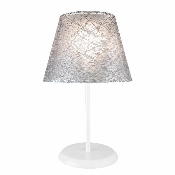 Elva Abajur Beyaz Ayak File Gri Şapka