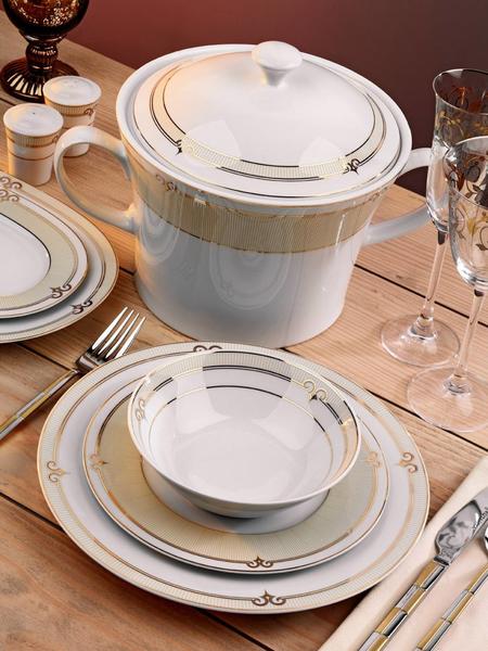 Kütahya Porselen İris 87 Parça Yemek Takımı | Yuvarlak | 12 Kişilik | 3521