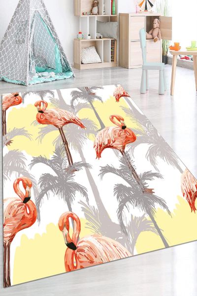 Birkilim Yıkanabilir Dekoratif Halı İpeksi Kaymaz Taban | MLN-IP-HP-665