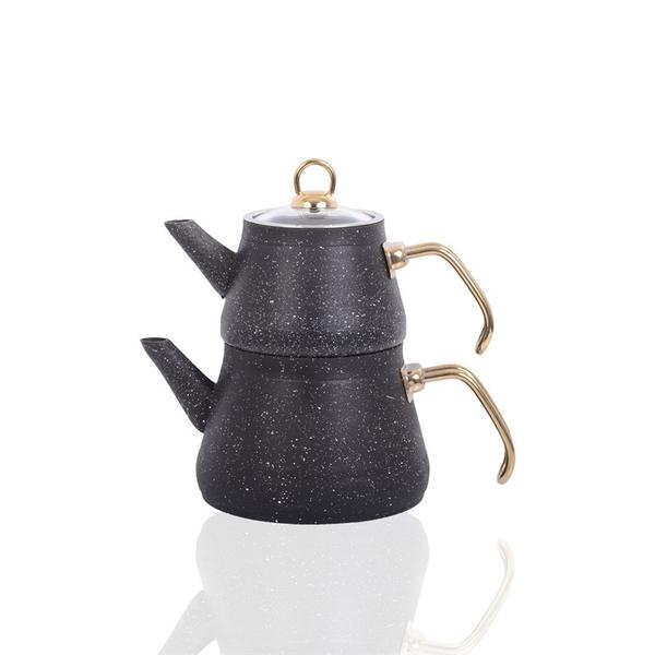 Bayev Metal Saplı Granit Çaydanlık 200469 - SİYAH