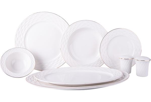 Hayal 28 Parça Yemek Takımı | Beyaz Altın | By-hyt442-g
