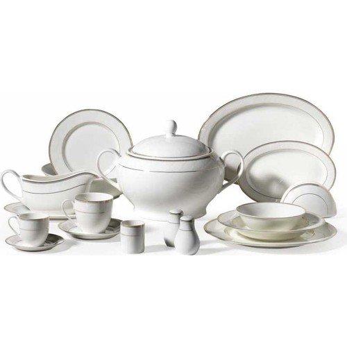 Korkmaz Pearl Finebone Collection | 86 Parça | 12 Kişilik | Yuvarlak | Yemek Takımı | A8211