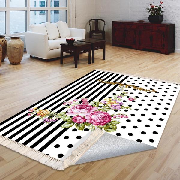 Milano Yıkanabilir Dekoratif Halı Kaymaz Taban | 8mm | MLN-DOT-HT304