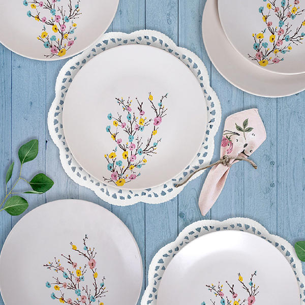 Spring Tomurcuk Service Plate 26 Cm 6 Pieces | Keramika
