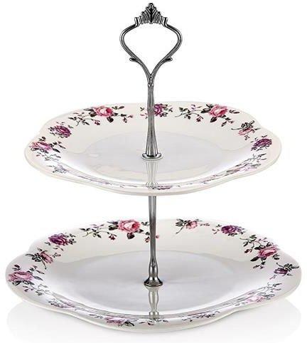 Neva Alvita Exklusiv 2 Katlı Servis Tabağı Porselen | N738