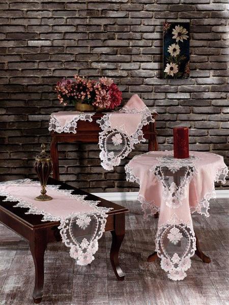 Rana Linen Living Room Set 5 Pieces Beige