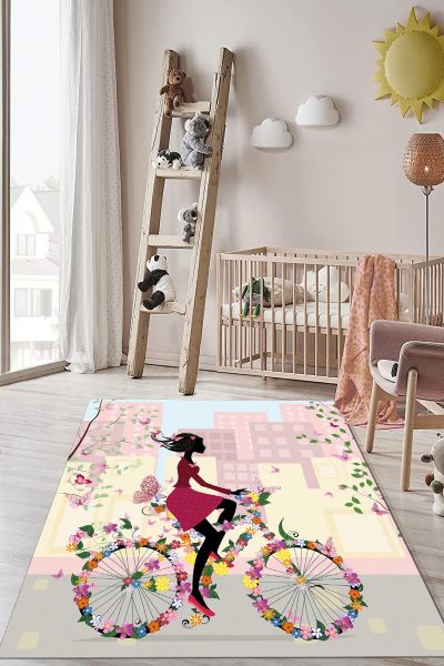 Birkilim Yıkanabilir Dekoratif Halı İpeksi Kaymaz Taban | MLN-IP-HP-758