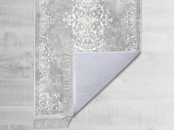 Tapis Velours Impression Numérique Base Antidérapante Gris Alberta 150x220 Cm