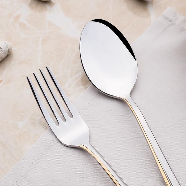 Maksi Altın Saten 30 Parça Çatal Kaşık Takımı