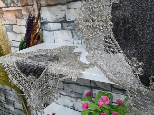 Bersu Nakışlı Yatak Odası Ve Salon Takımı Antrasit