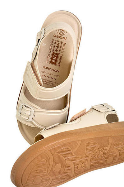 Erkek Hac Umre Sandaleti Gezer-1-1131 - Krem