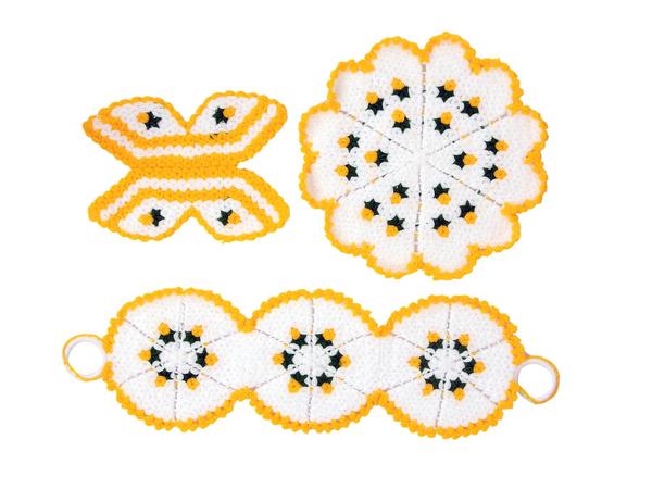 El İşi Sarı Lale 3 Lü Lif Seti