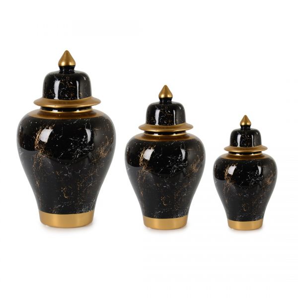 3 COUPE LU SAH MARBRE OR NOIR | IPEK-SRB636