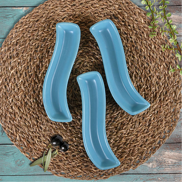 Matt Türkis Elfenbein Oliventopf 3 Stück | Keramika