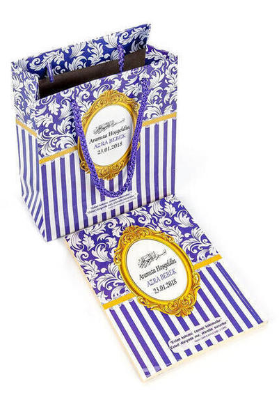 Yasin Kitabı - Çanta Boy - 128 Sayfa - Özel İsim Etiketli - Karton Çantalı - Mor Renk - Mevlid Hediy