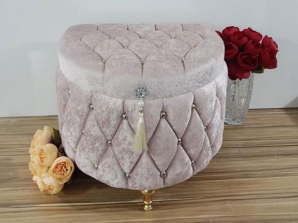 D Model Püsküllü 2 Li Çeyiz Sandığı Pudra