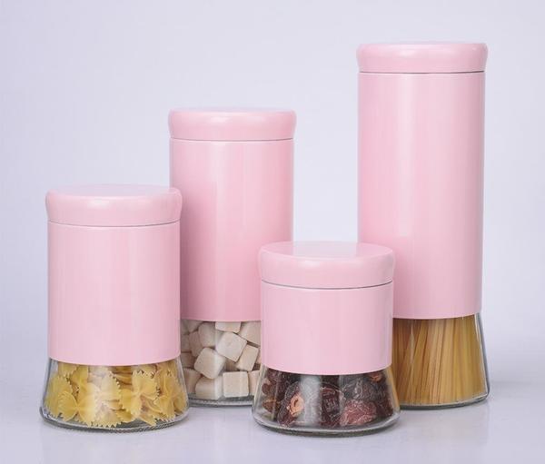 Schäfer Cam Kavanoz Seti 4 Parça Pembe