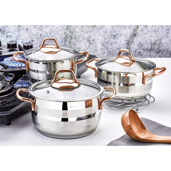 Oz Leben | Ada 6-teiliges einfaches Kupfer-Auflaufset