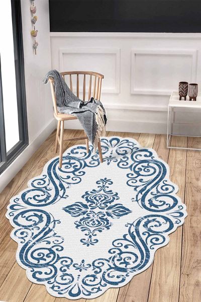 Birkilim Lazer Kesim Yıkanabilir İpeksi Kaymaz Taban Dekoratif Halı | MLN-IP-HT-888