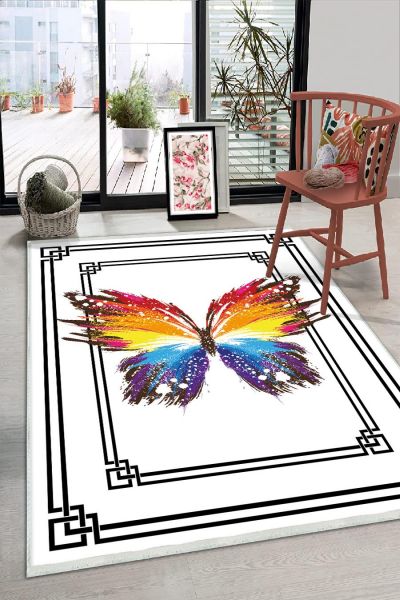 Birkilim Yıkanabilir Dekoratif Halı İpeksi Kaymaz Taban | MLN-IP-HS-299