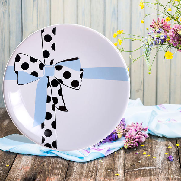 ارابيلا بلو ايجه صحن كيك 20 سم 6 قطع | كيراميكا