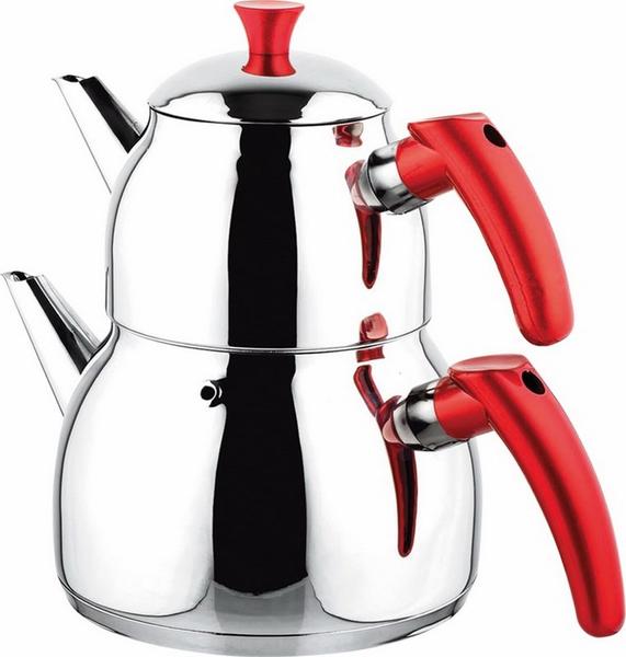 Hoffmans Çaydanlık Dila Büyük Boy 3.1 Litre | İndüksiyon | Kırmızı | 10455