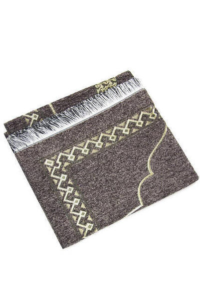 سجادة صلاة التوليب شينيل فاخرة - لون بني