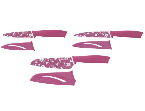 024-06-3 ENSEMBLE DE COUTEAU GAINE À MOTIFS FLEURS SIRNE