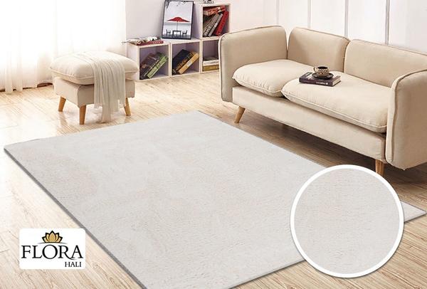 Flora Tiara Collection Shaggy Halı | Beyaz | F-T3A33-White