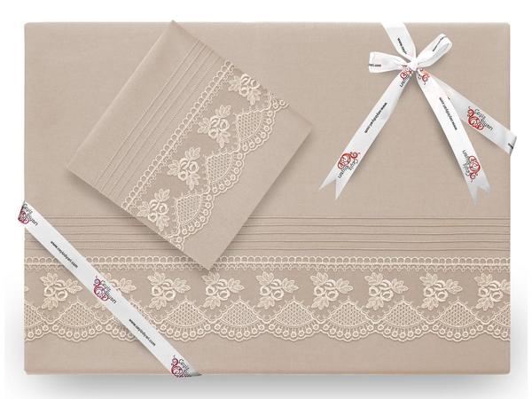 Monolithic Lux Französisch geschnürten Bettbezug Set Cappucino