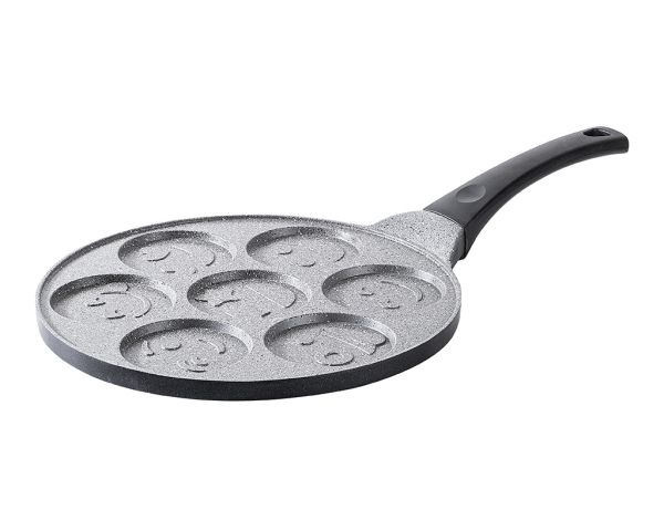 006-01-NOIR COULÉE GRANIT EMOJI PANKEK PAN 7 SECTIONS