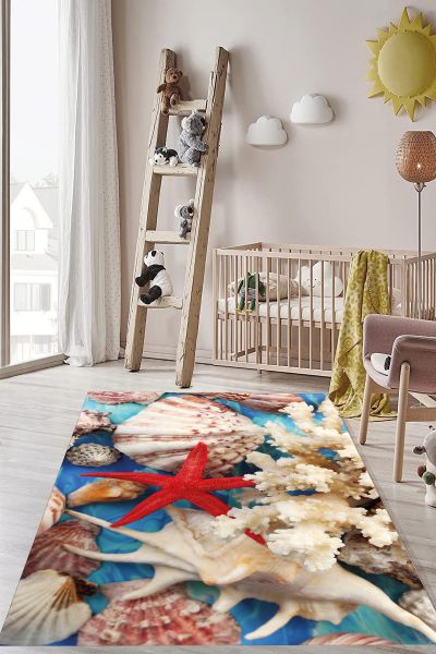 Birkilim Yıkanabilir Dekoratif Halı İpeksi Kaymaz Taban | MLN-IP-HP-747