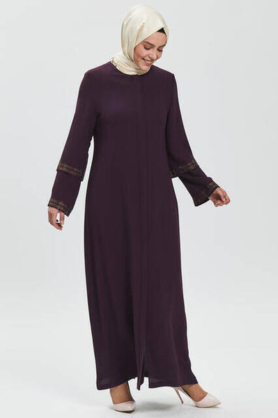 Derin Mor Kolu Çift Kat Ferace 9082-20