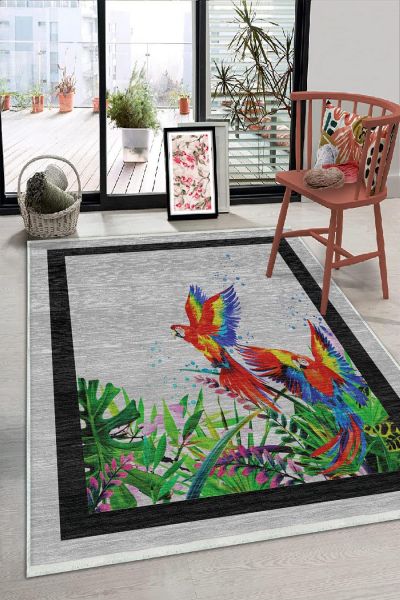 Birkilim Yıkanabilir Dekoratif Halı İpeksi Kaymaz Taban | MLN-IP-HS-252