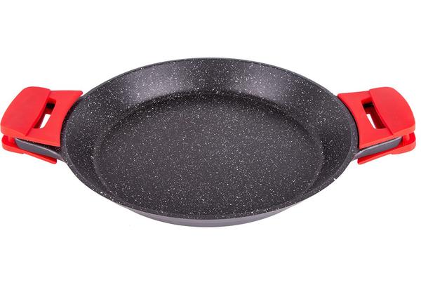 Bavary Granit Tava 34cm İndüksiyonlu | Slikon Tutuculu | Siyah | By-khhxp34