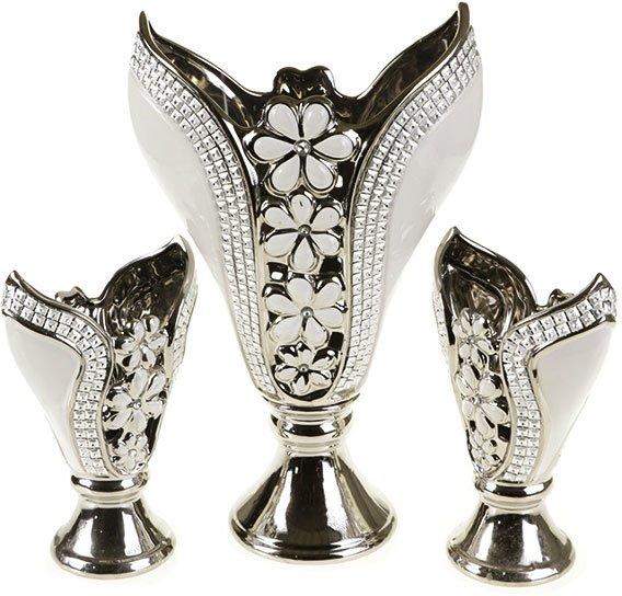 Almina 3'lü Dekoratif Vazo Seti