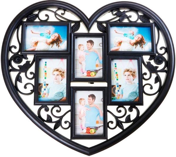 Kalp Tasarımlı XL Resim Çerçevesi - Siyah