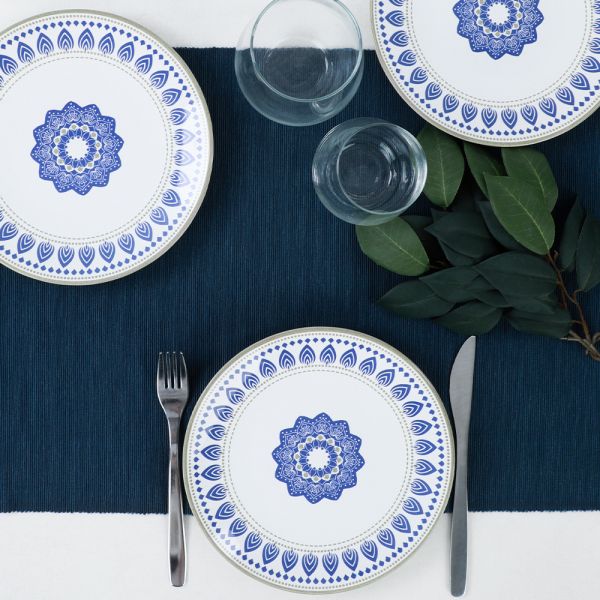 Blue Circle Pasta Tabağı 20 Cm 6 Adet - 19870 | Keramika