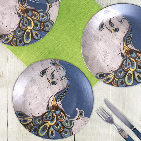 Tavus Kuşu Ege Servis Tabağı 25 Cm 18186 | Keramika