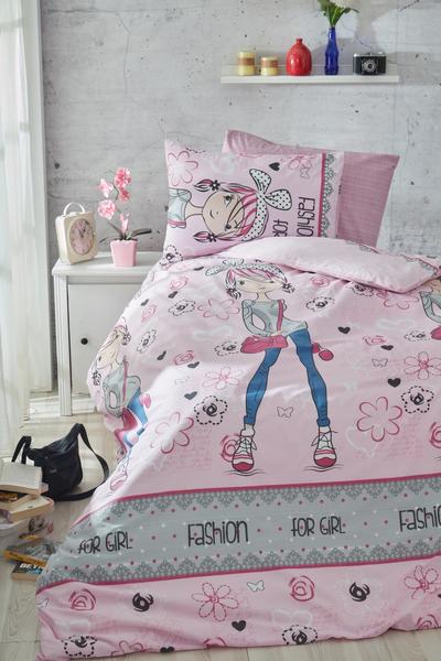 Bayev Tek Kişilik Nevresim Takımı Fashion Girl