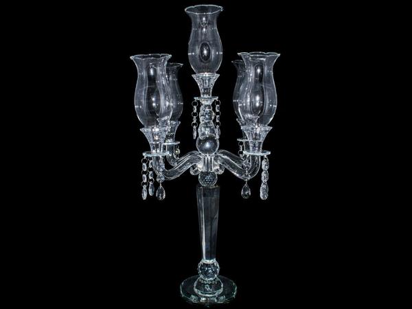 Dekonaz 5'li Lüks Kristal Mumluk 61cm | DTX-Kristal-10