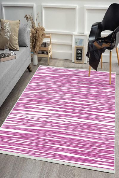 Birkilim Yıkanabilir Dekoratif Halı İpeksi Kaymaz Taban | MLN-IP-HS-437