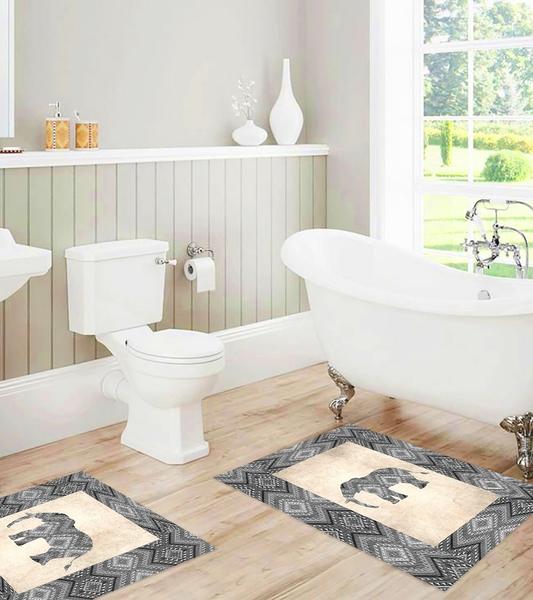 Soley Etnic Fil Djt. 2 Li Banyo Paspas Seti Klozet Takımı 0262 03