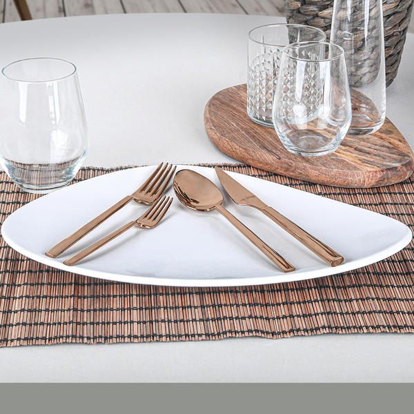 Vogue Bronze Fork-Spoon-Knife Set 24 Pieces | Aryildiz