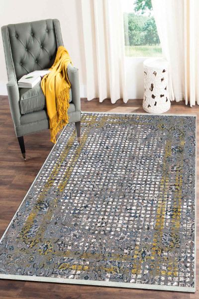 Birkilim Yıkanabilir Dekoratif Halı İpeksi Kaymaz Taban | MLN-IP-SD-229