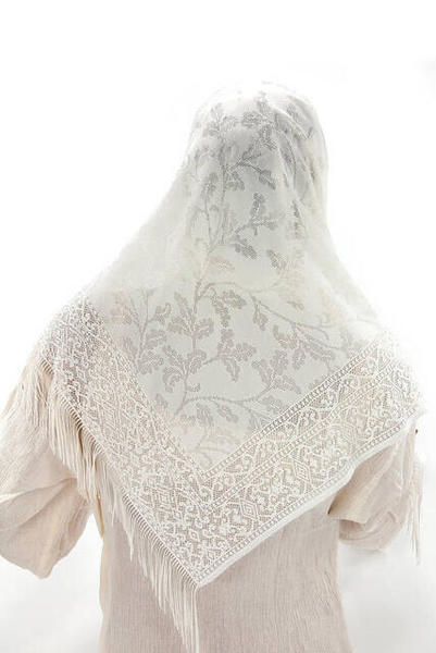 Narin Pamuk Tül Şal Krem