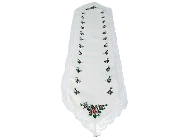 عداء مطبوع بغرز متقاطعة بني