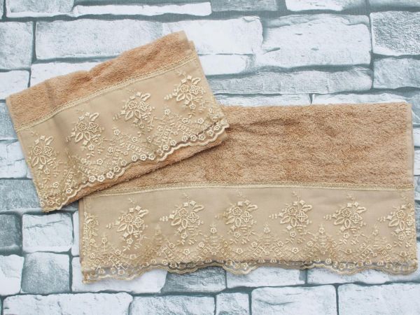 Dowry Land Milky Way 2 طقم مناشف كابتشينو