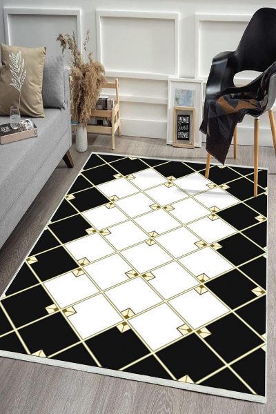 Birkilim Yıkanabilir Dekoratif Halı İpeksi Kaymaz Taban | MLN-IP-HS-522