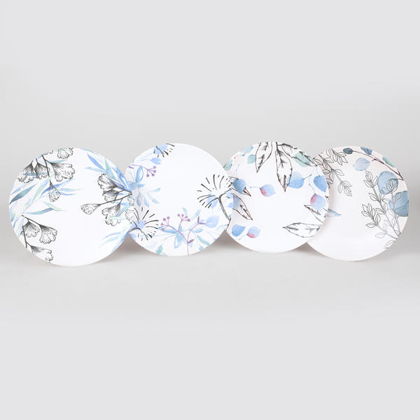 Blue Spring Service Plate 25 Cm 4 Pieces - 19181-83-87-88 | Keramika